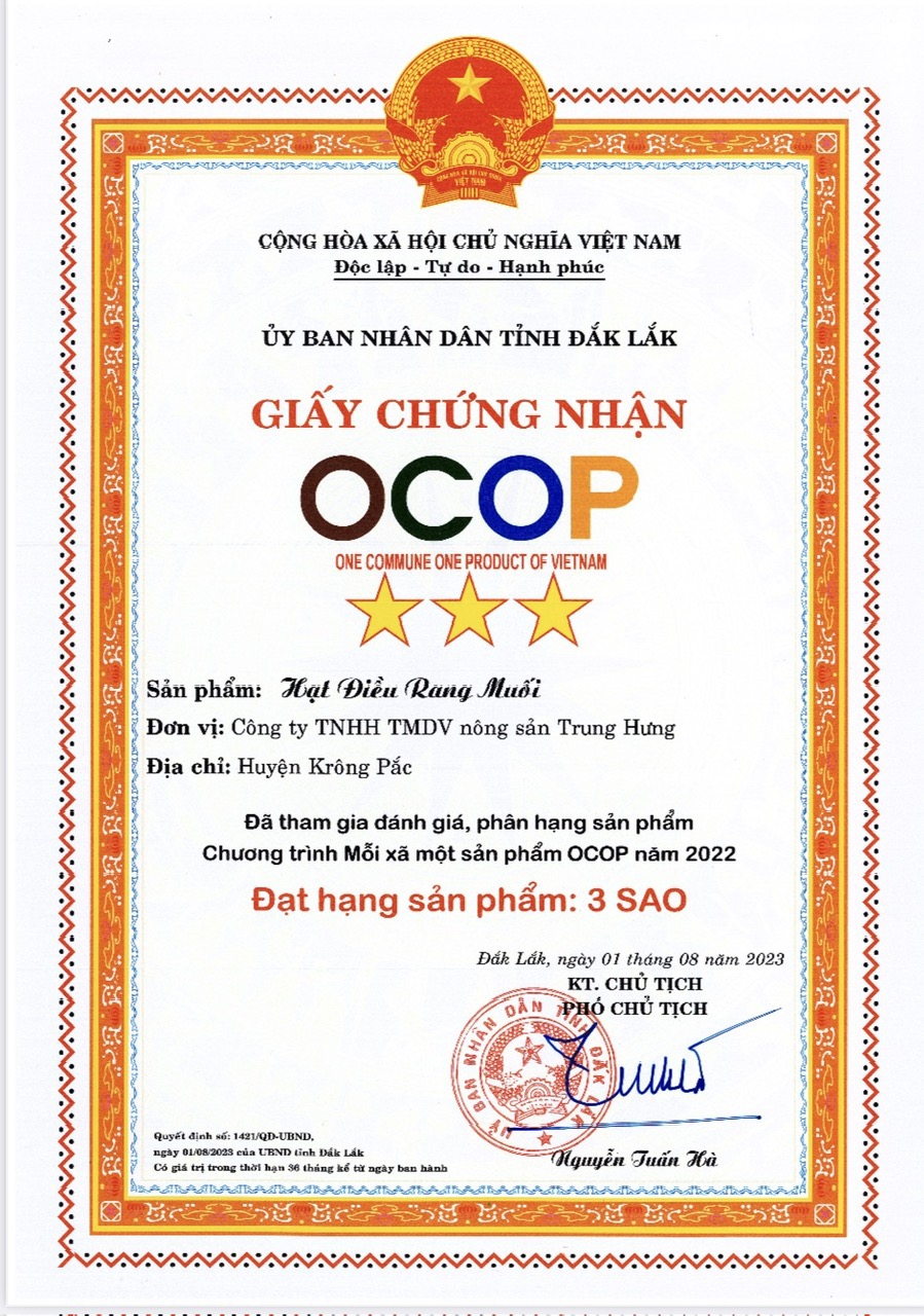 HẠT ĐIỀU - MẮC CA TRUNG HƯNG